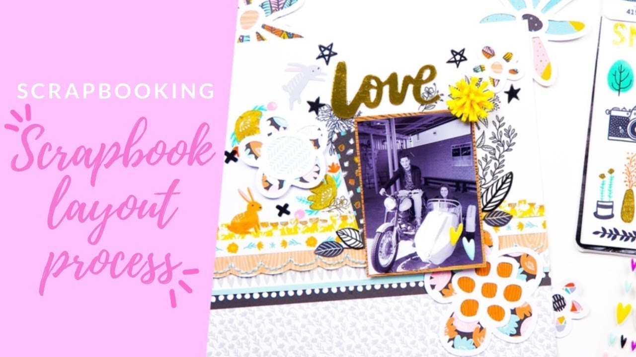 SCRAPBOOK LAYOUT PROCESS - DT PINK AND PAPER