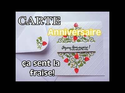 Scrapbooking tutoriels français - Carterie - Carte Anniversaire TRÈS FACILE! (à la fraise!)