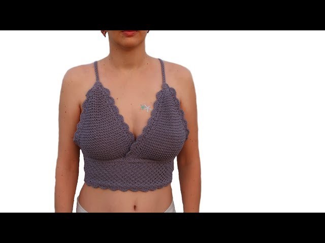 Tricotin - Tuto Crop Top Bikini. Loom Knitting (DIY Action)