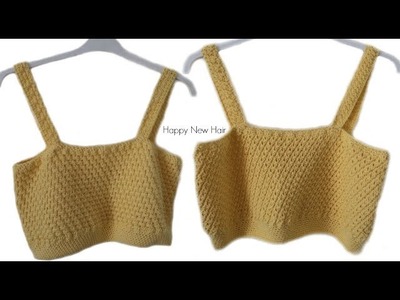 Tricotin - Tuto Point réversible (Open Weave) Crop Top. Loom knitting