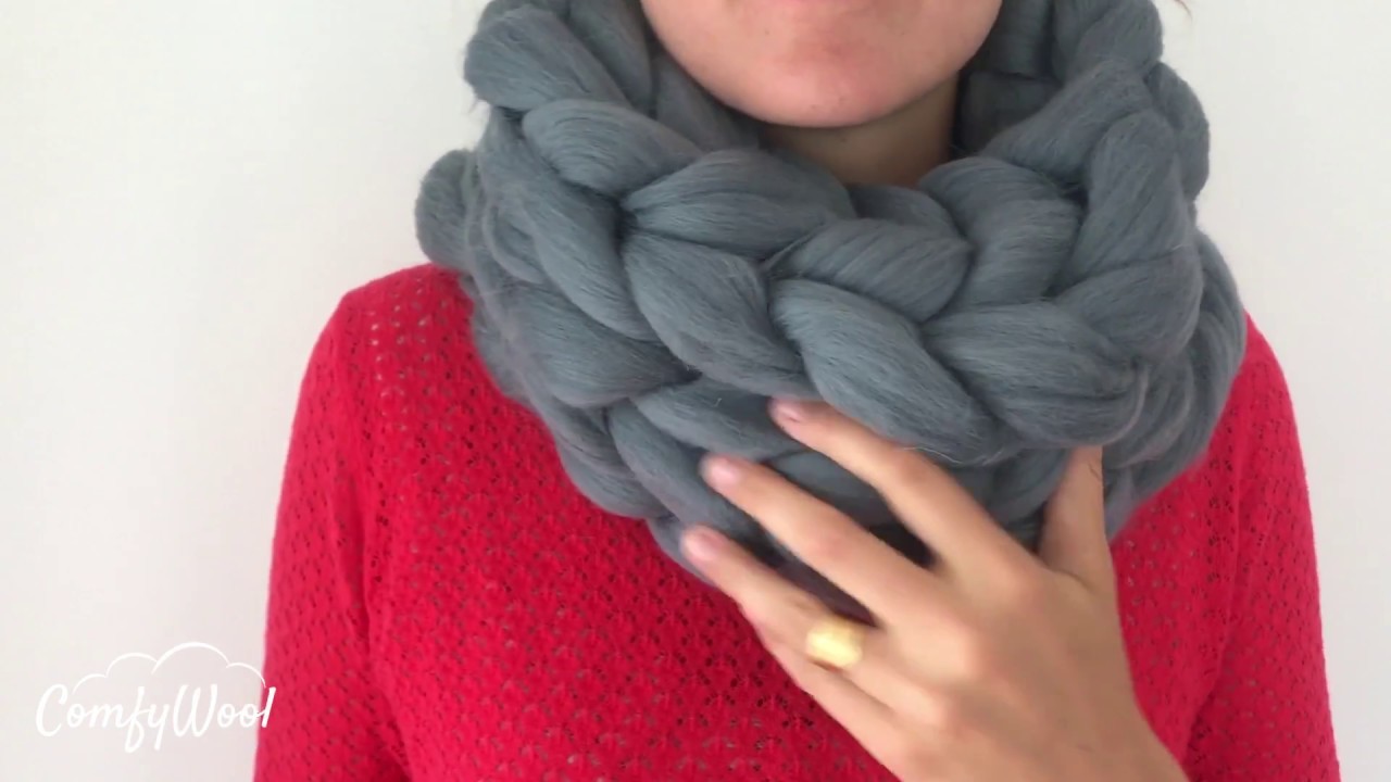 Tutoriel DIY: Comment tricoter une écharpe tube en laine 100% mérinos ComfyWool