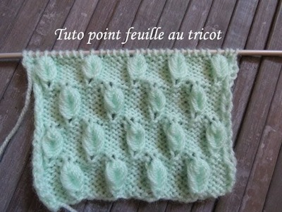 TUTO POINT FEUILLE ENTRELAC TRICOT Entrelac leaf stich knitting PUNTO HOJA ENTRELAZADO DOS AGUJAS