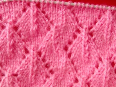 Tuto tricot : point ajouré les feuillages au tricot.