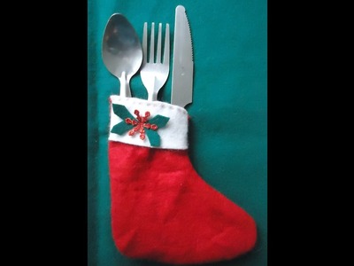Fabriquer une chaussette de Noel pour déco de table