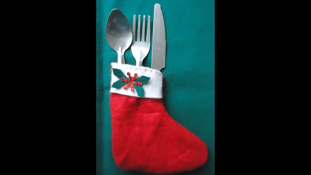 Fabriquer une chaussette de Noel pour déco de table