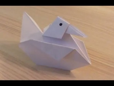 Origami - Canard en papier - Pliage oiseau papier