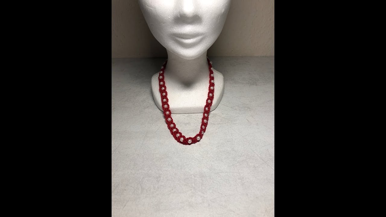 Tuto collier, bracelet au crochet avec perle spécial gaucher