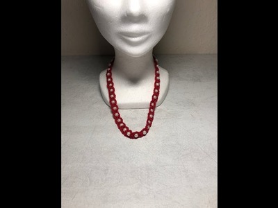 Tuto collier, bracelet  au crochet avec perle