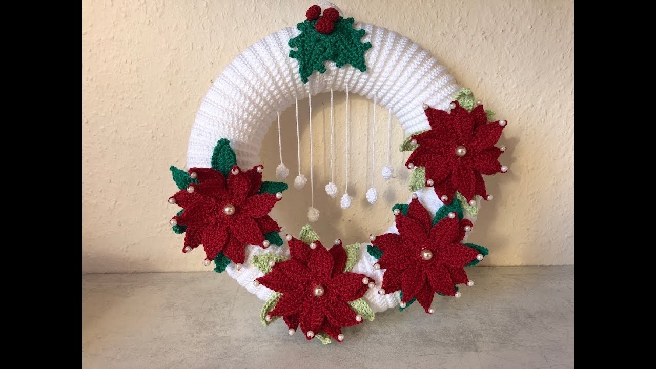 Tuto couronne de Noël au crochet ????