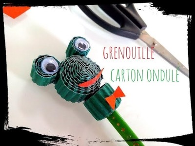 Diy grenouille carton ondulé crayon