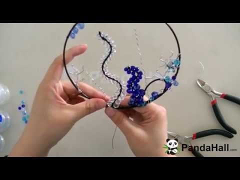 PandaHall Vidéo - décoration attrape-rêve fait à la main avec perles en verre