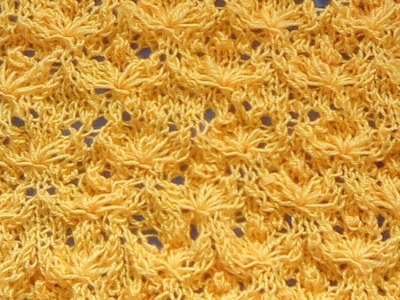 Point des feuilles au tricot, Punto dos agujas, stich knitting
