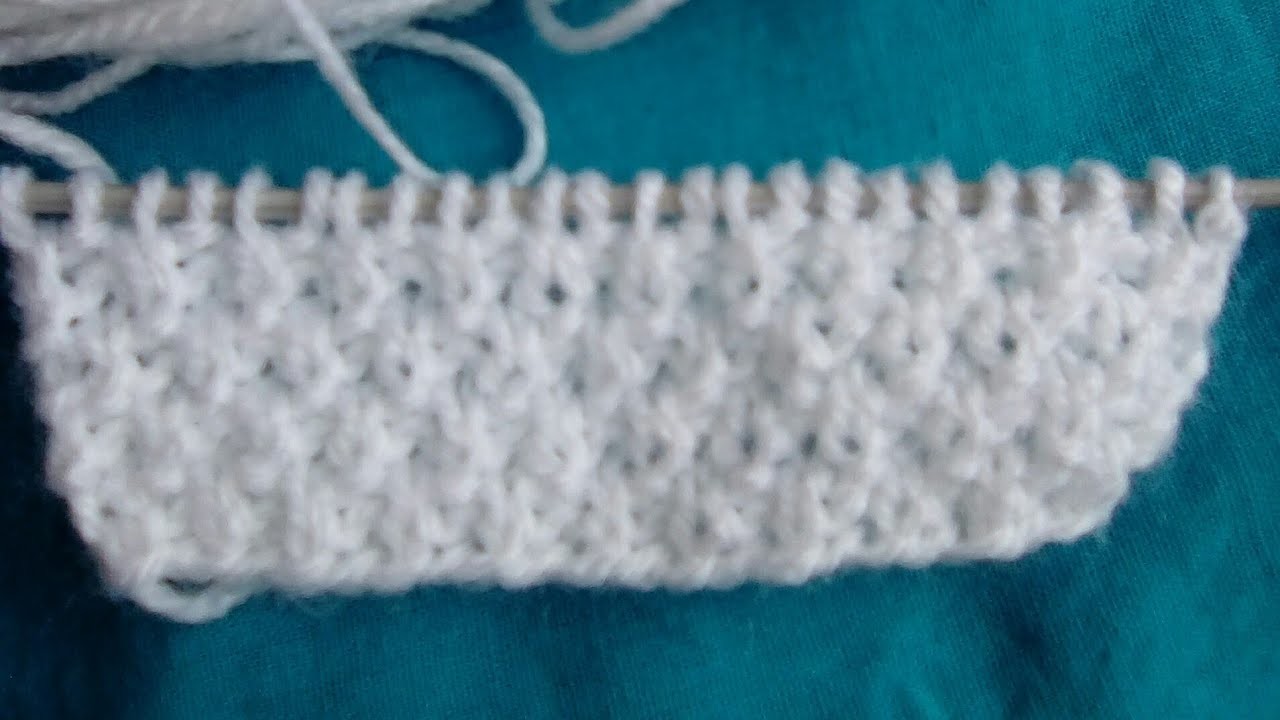 Tuto: Le point ajouré le point de blé au tricot, Punto dos agujas, stich knitting