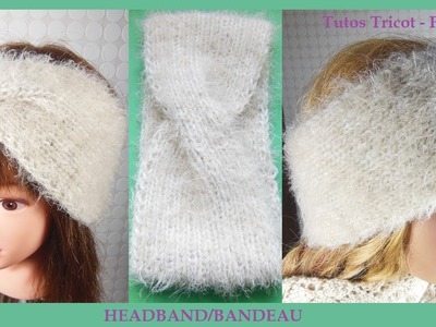 Tuto tricot Bandeau Headband Femme Torsade & Côtes 1.1 | Headband Knit | Diadema de punto