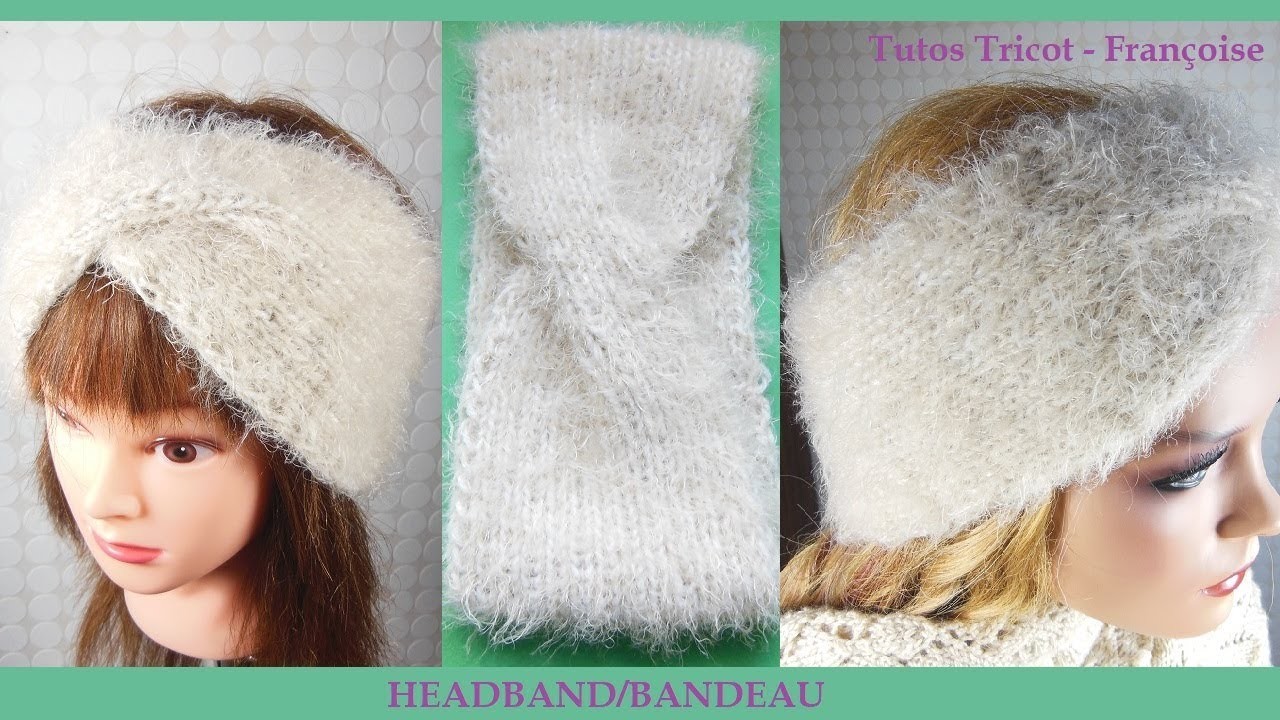 Tuto tricot Bandeau Headband Femme Torsade & Côtes 1.1 | Headband Knit | Diadema de punto