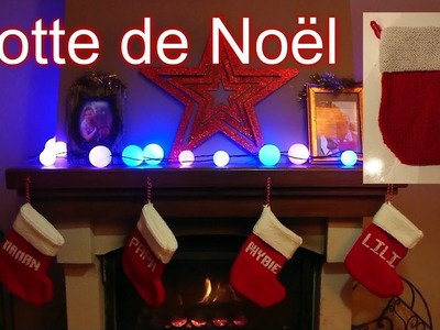 Tuto Tricot "Botte de Noël" (Décoration Noël)