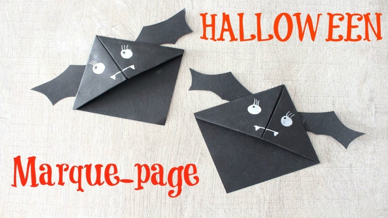 Marque-page Origami chauve-souris ! DIY HALLOWEEN