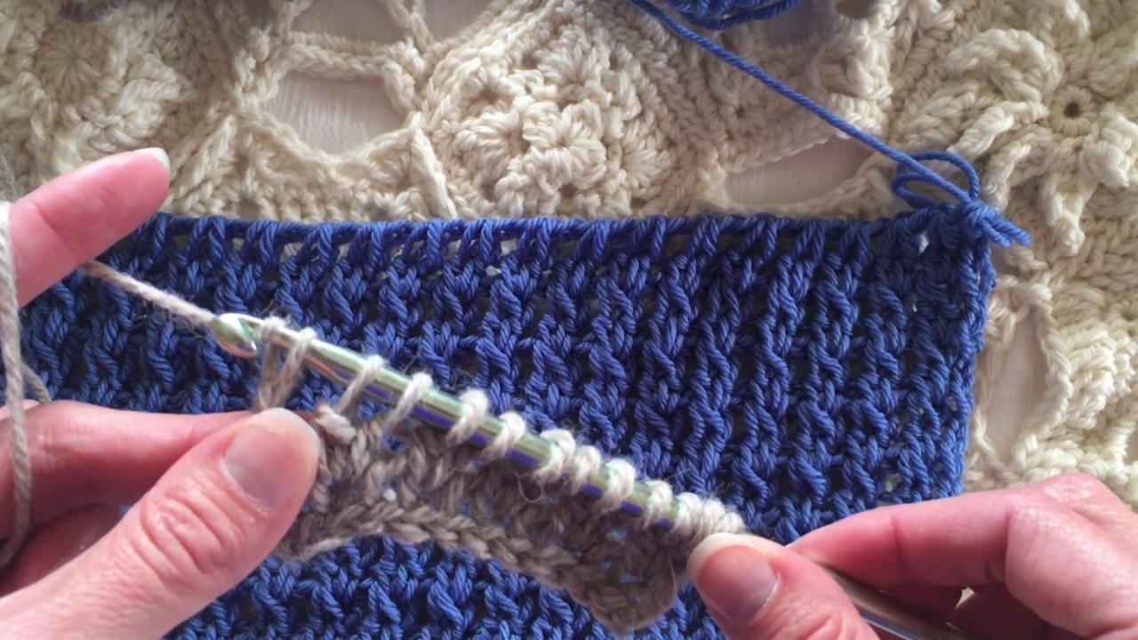 Tunisian Double Crochet Faux Cable