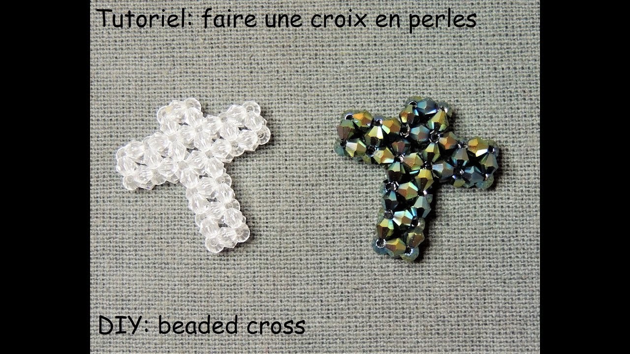 Tutoriel: faire une croix en perles (DIY: beaded cross)