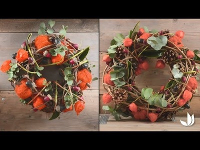 Art floral : DIY couronne d'automne - Truffaut