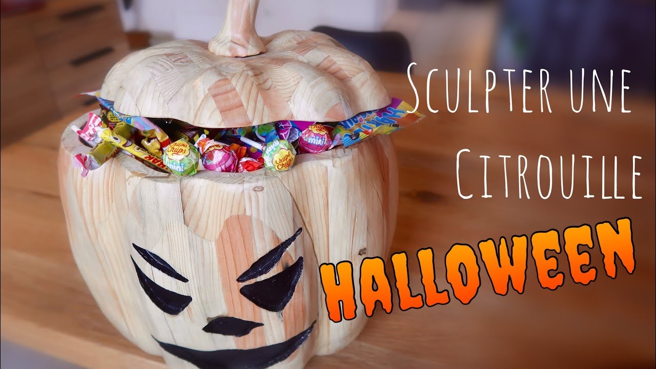 Sculpter une citrouille bonbonnière Halloween (DIY carve Halloween pumpkins)