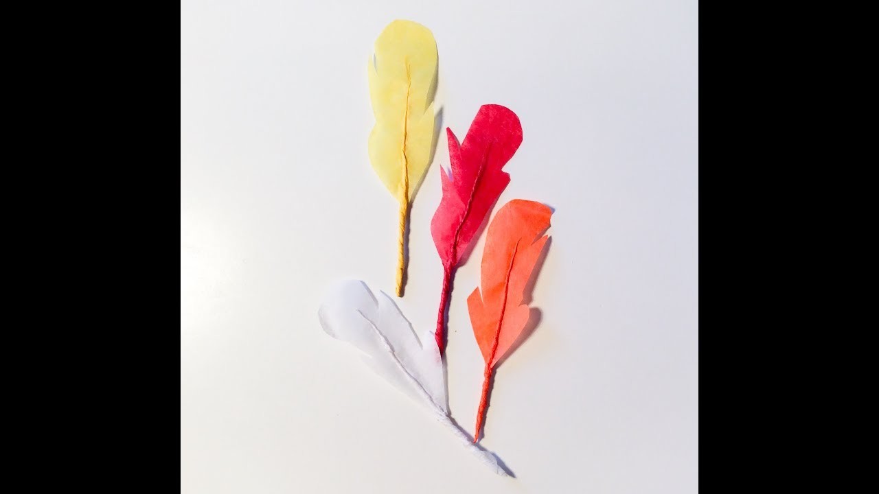 Tuto les plumes en papier. DIY paper feathers.