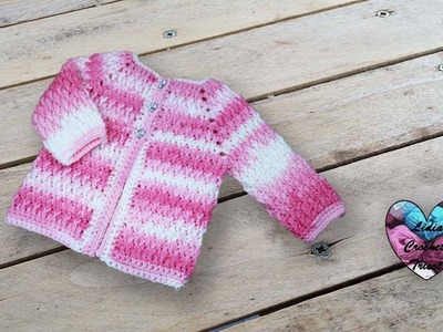 Brassière veste crochet unisexe "Lidia Crochet Tricot"