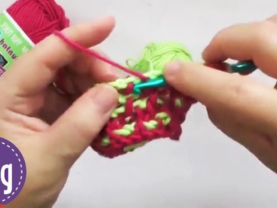 Crochet tunisien - Motif Ajour Blanche-Neige en ronds - Veronika Hug