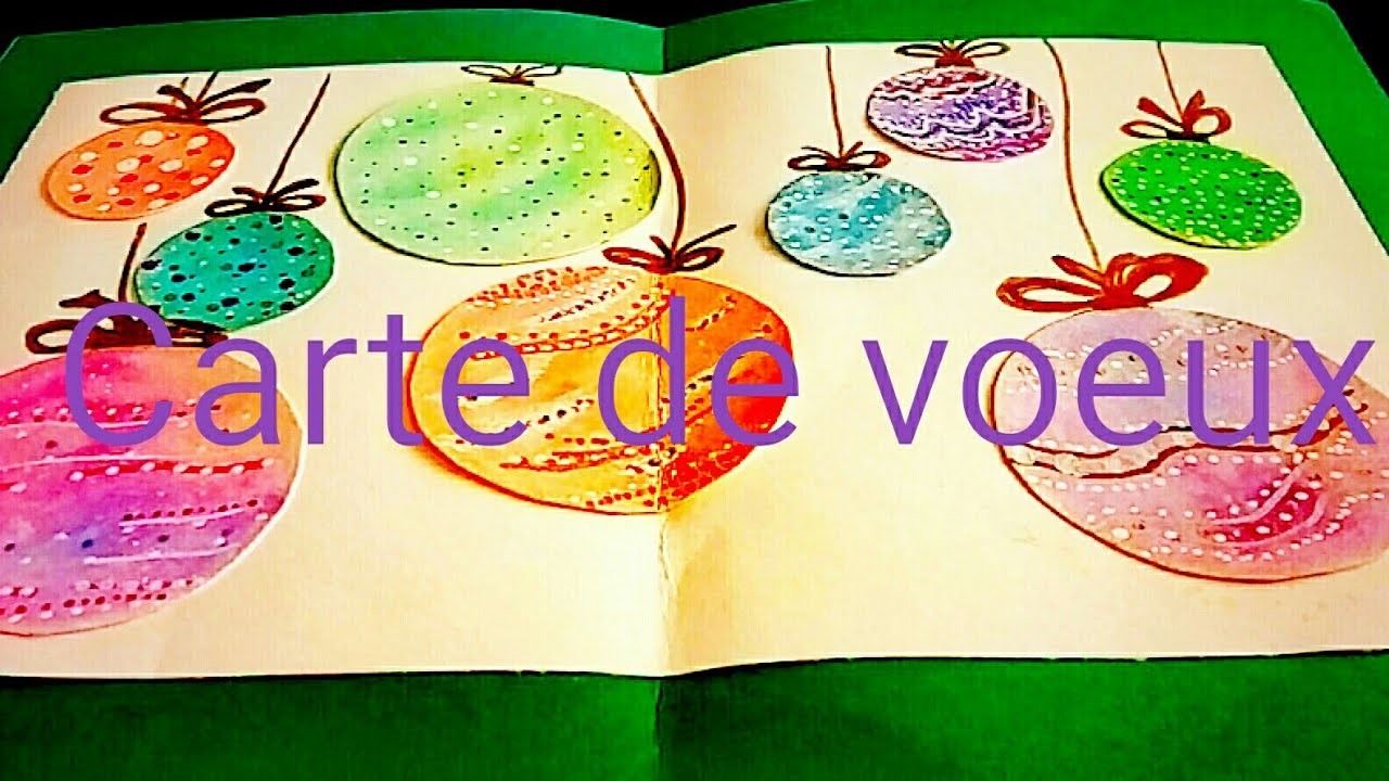 Diy Carte de voeux pour Noël à l'aquarelle????