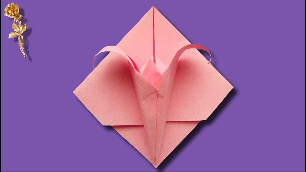 Origami facile : ???? Enveloppe ???? « Lys », ✉ Cartão Lìrio