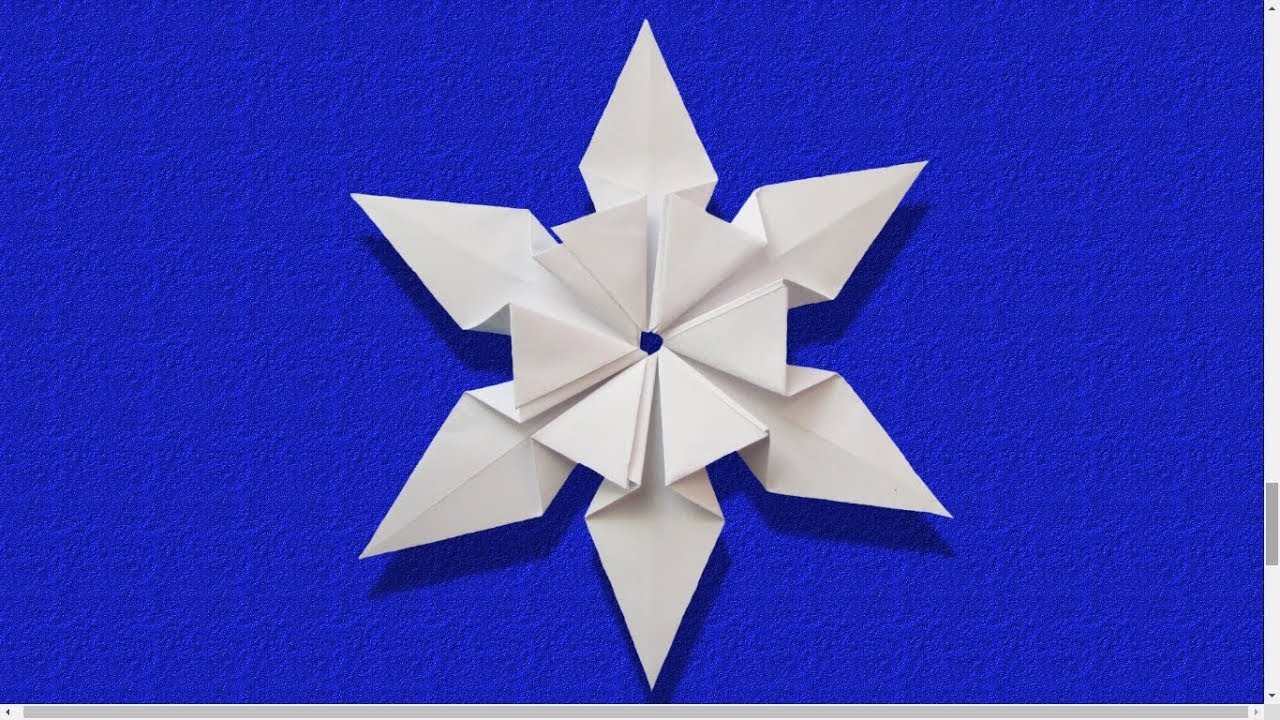 Origami modulaire : ❄️ Flocon de neige, très facile