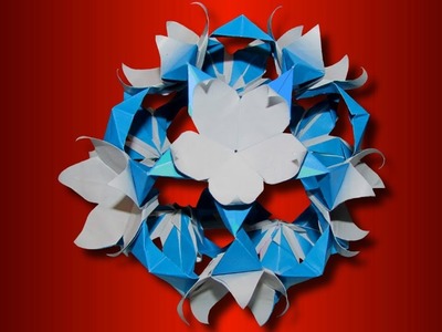 Origami modulaire : ???? Kusudama ???? « Layered Passion Flower » ???? Fleurs de la passion, ???? Passiflora