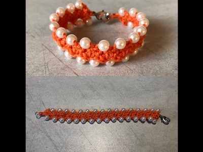 Tuto bracelet, collier au crochet spécial gaucher