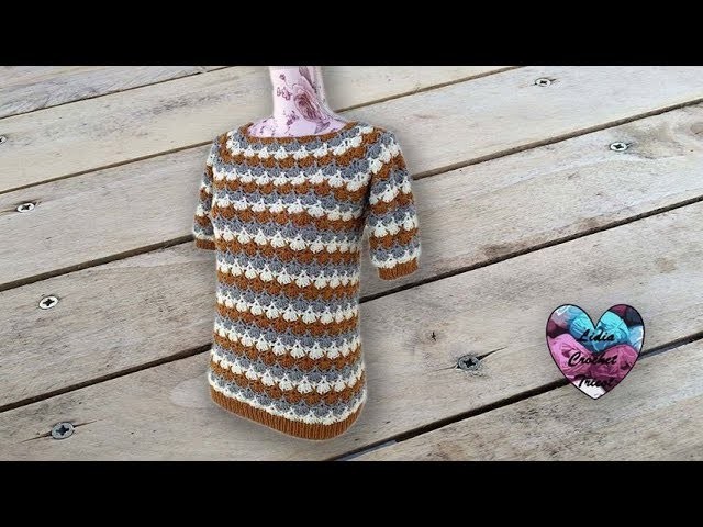 Blouse Caramel crochet toutes tailles "Lidia Crochet Tricot"