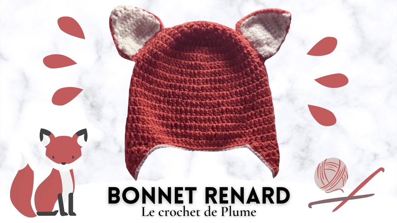 Bonnet Renard - Tuto Crochet facile rapide - taille bébé - enfant - garçon  Explications
