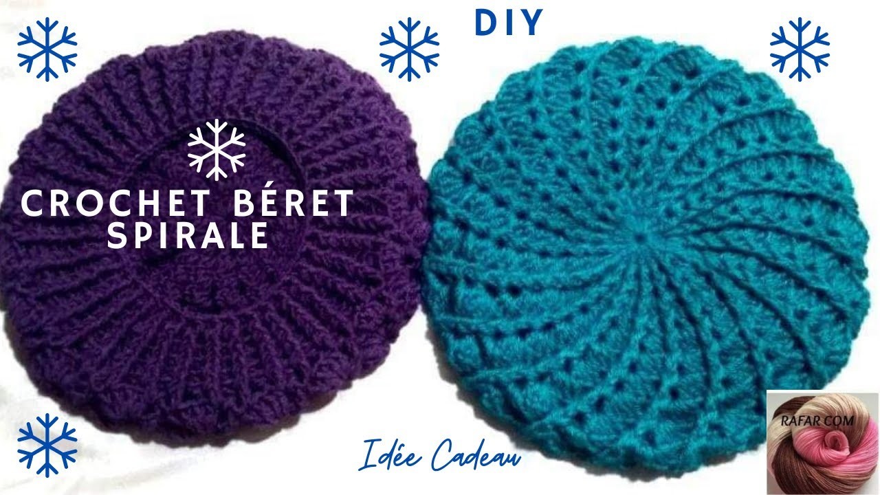 Crochet Béret spirale