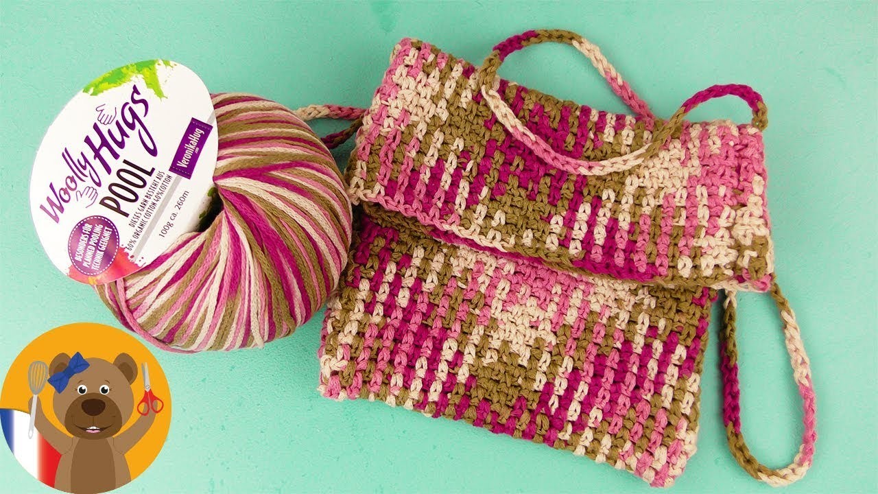 Crocheter un sac avec Planned Pooling en Woolly Hugs Pool | Crochet Color Pooling | Idée pour l'été