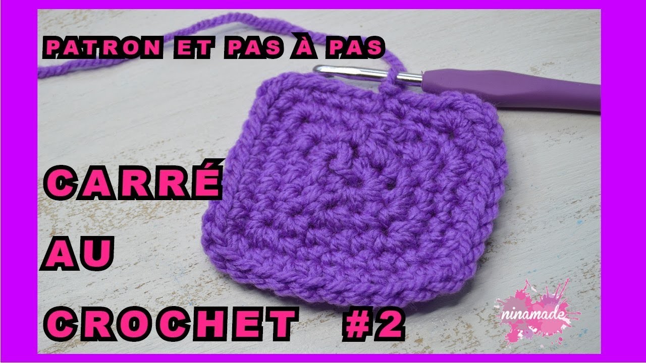 DIY. Carré Au Crochet #2 Pas à Pas Facile. Crochet Granny Square Free Pattern