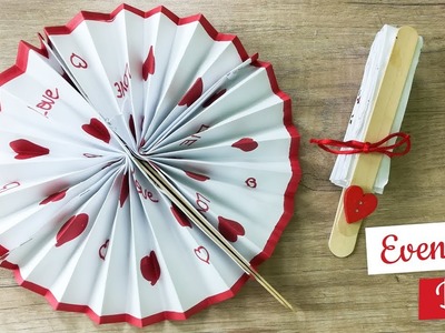 DIY saint valentin : activité manuelle éventail en papier
