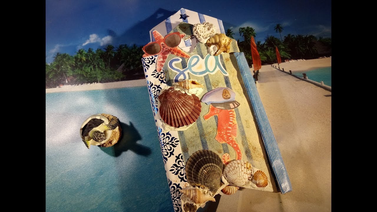 Mini album cabine de plage avec effet pop up nouveaux dies action et paper bloc de luxe thème mer pr