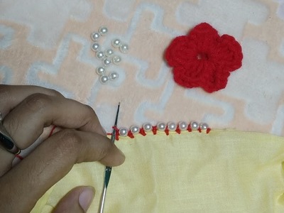 #04 Crochet lace.ওড়নার পাশে কুশিকাটার কাজ.lace crochet design.new krosha design.puntillas