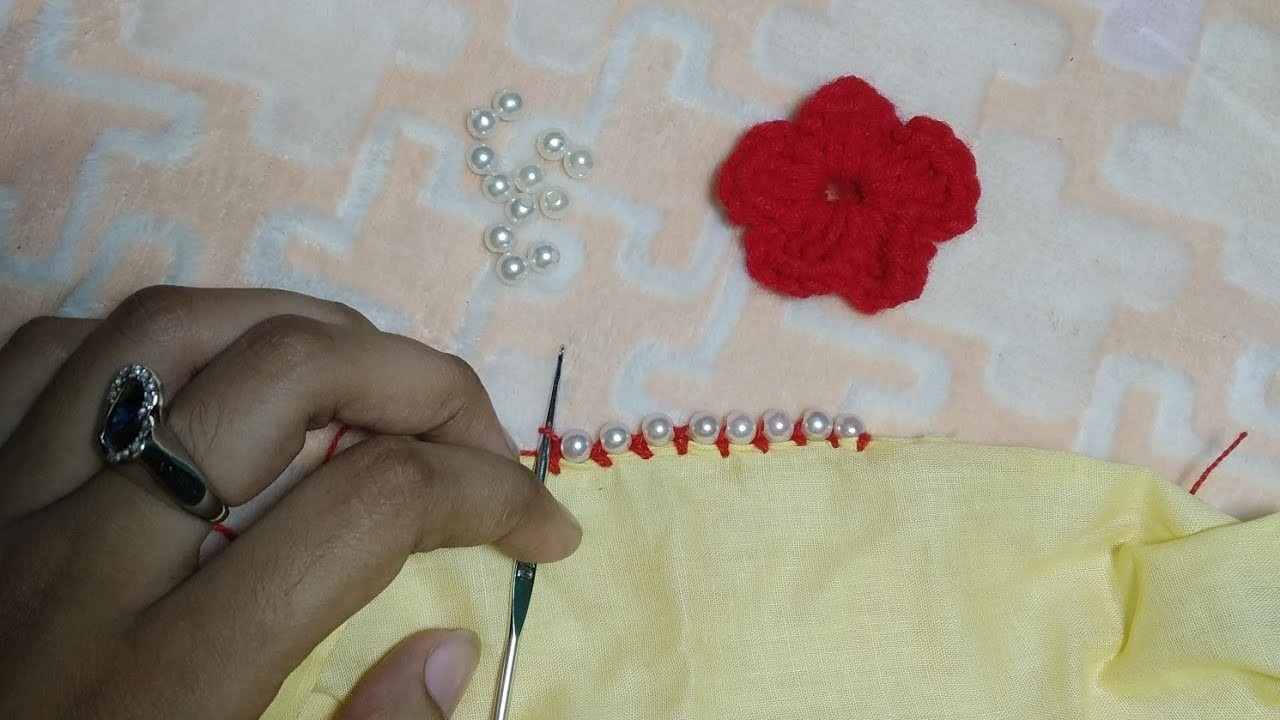 #04 Crochet lace.ওড়নার পাশে কুশিকাটার কাজ.lace crochet design.new krosha design.puntillas