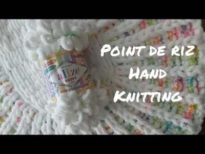 (3) Puffy HandKnitting Point de riz