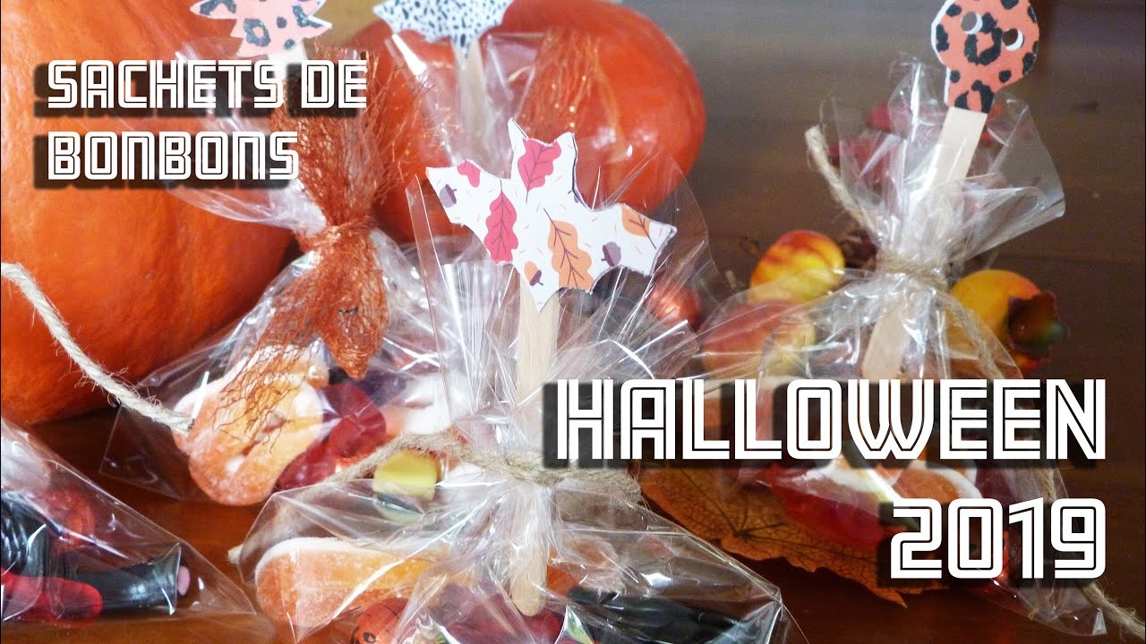 DIY : tuto décoration pour Halloween - sachets de bonbons originaux et faciles à faire soi-même 2019