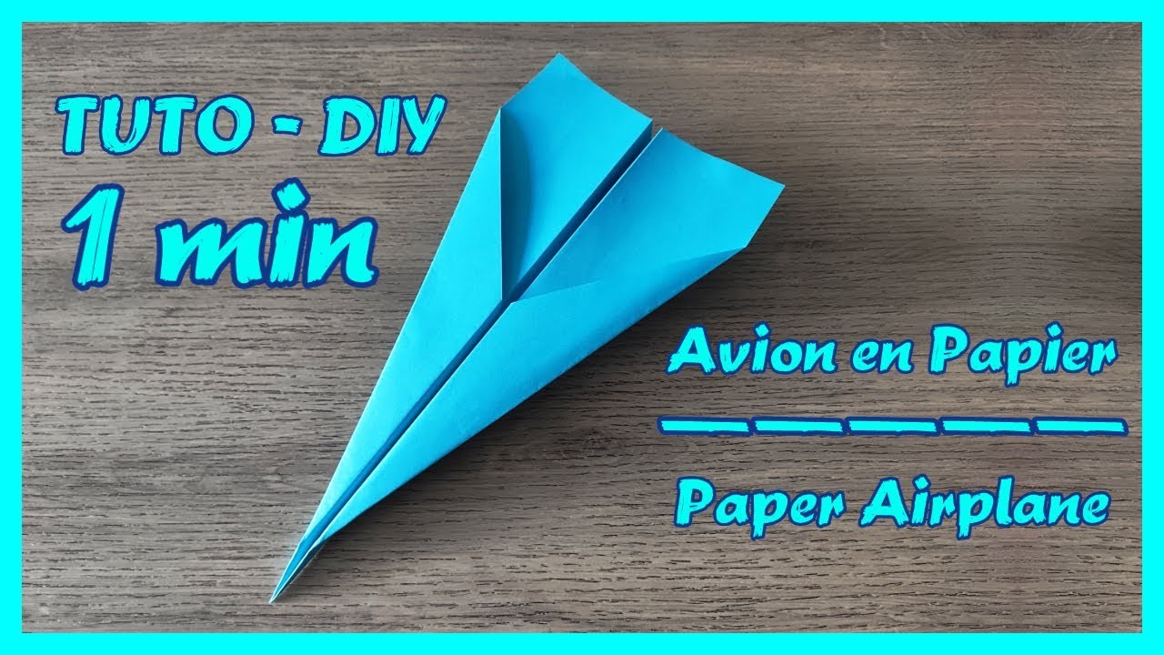 Comment faire un AVION en PAPIER classique FACILEMENT & RAPIDEMENT ? | TUTO