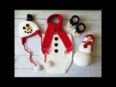 Crochet snowman costume