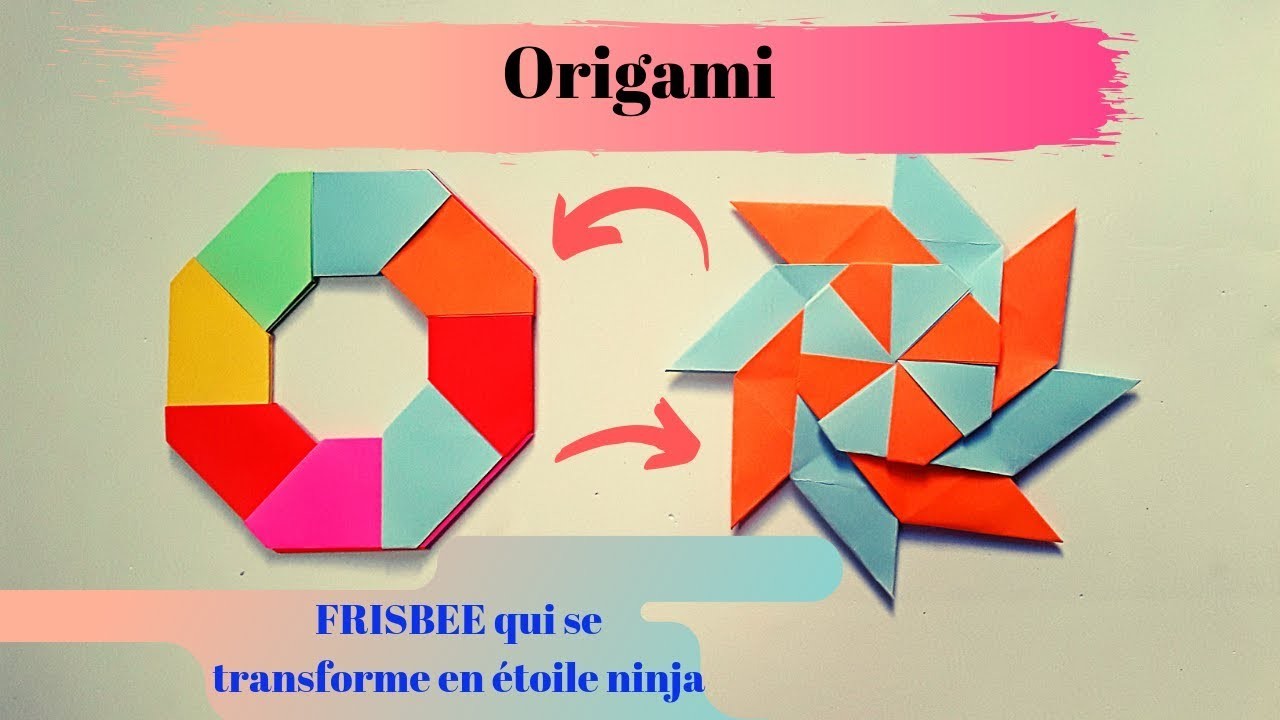 #origami  Faire un shuriken frisbee MAGIC en origami-jouet antistress transformers