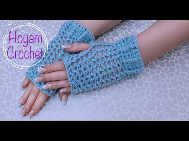 Mitaines au crochet pour debutant chic et facile a faire ! قفازات شتوية