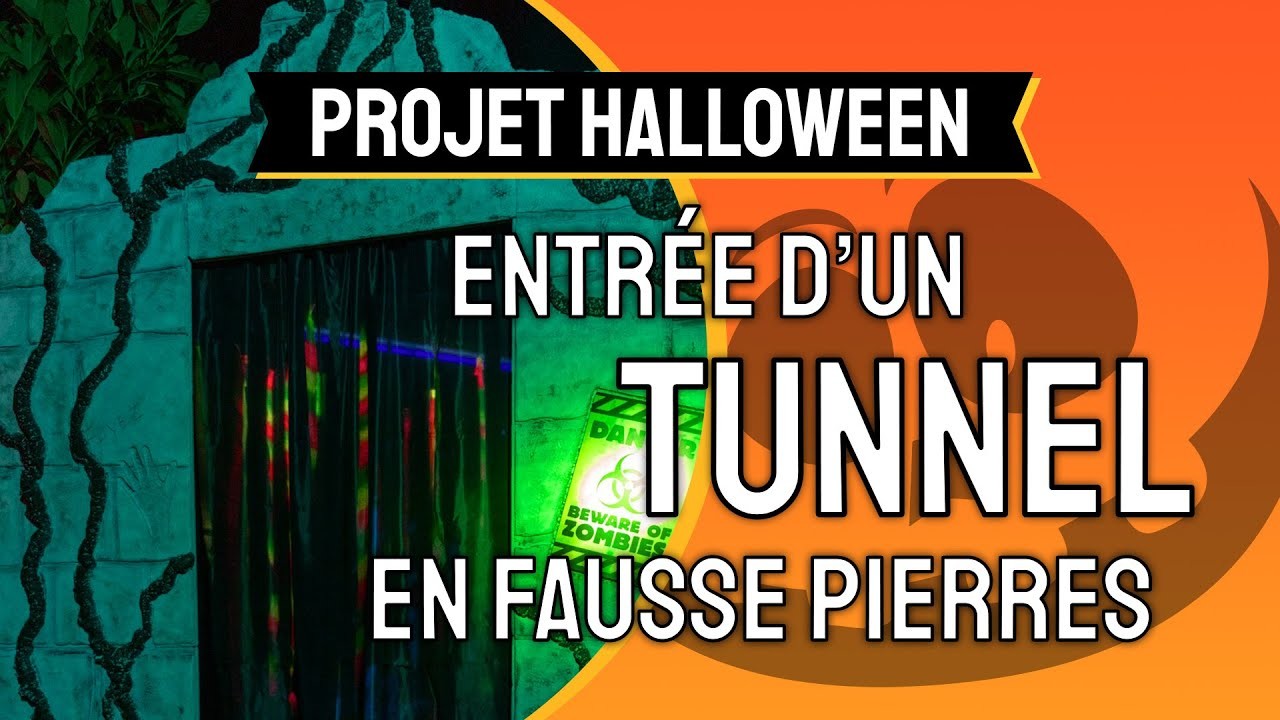 Créer l'entrée d'un tunnel en fausses vieilles pierres - Projet Halloween 2017, ep 04