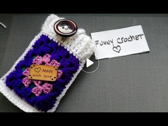 ????Pochette téléphone Granny au crochet????